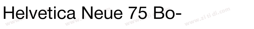 Helvetica Neue 75 Bo字体转换